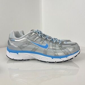 Nike P-6000 Metallic Silver University Blue - Size 10.5 - CD6404 025